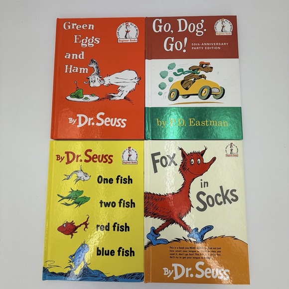 Other - Dr. Seuss Books Hardcover 9"x12" Lot of 4 Beginner I Can Read Books Green Eggs